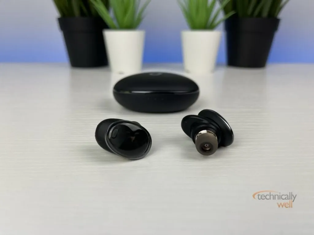 Liberty 3 Pro earbuds outside of their case