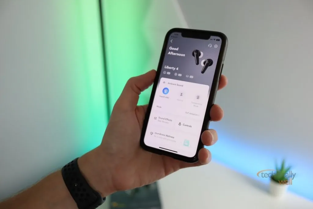 Soundcore app on iPhone