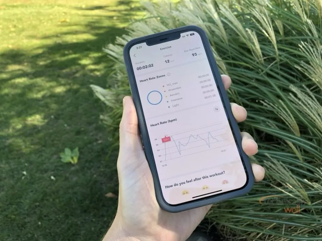 Heart rate information from the Liberty 4 in the Soundcore app