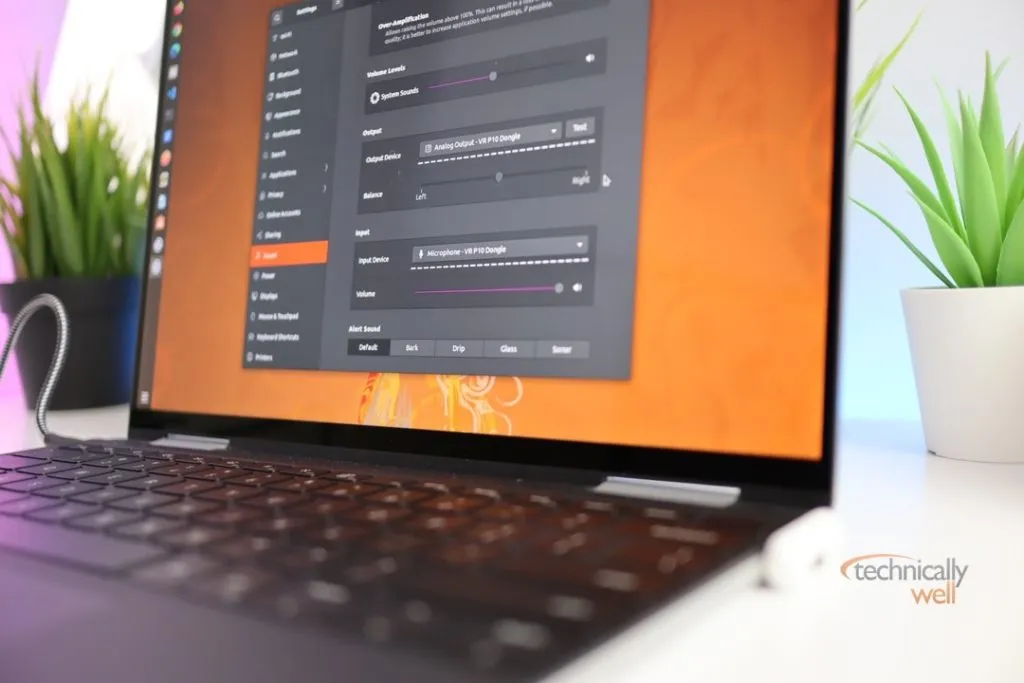 Ubuntu settings for the Soundcore VR P10 gaming earbuds