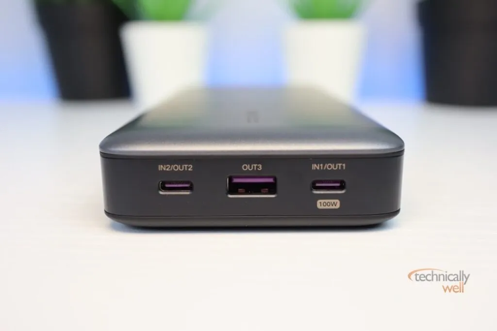 UGREEN 145w Power Bank ports 