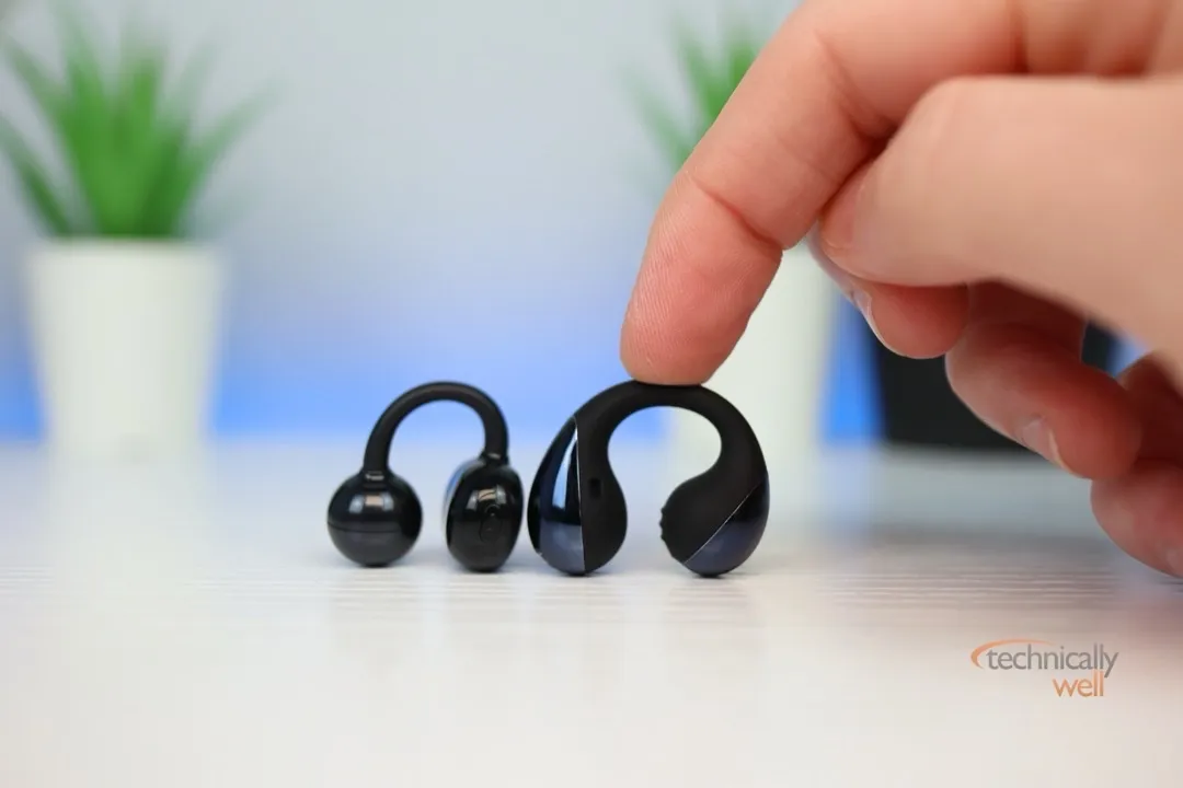 SoundPEATS POP Clip earbuds (left) and SoundPEATS PearlClip Pro (right)