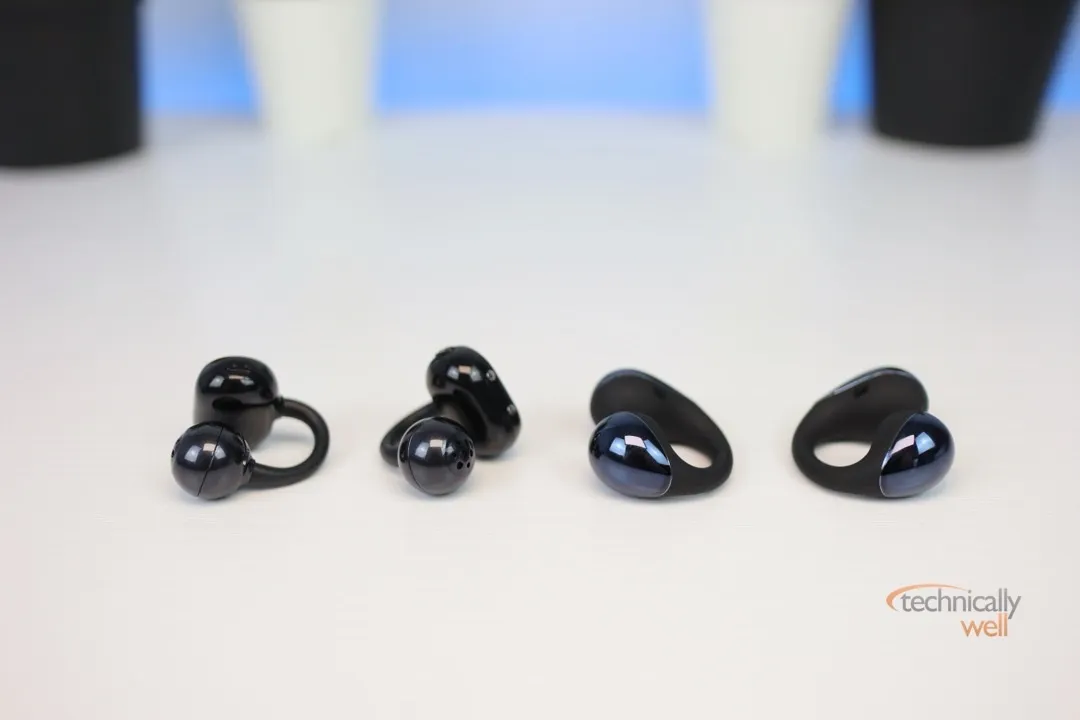 SoundPEATS POP Clip earbuds (left) and SoundPEATS PearlClip Pro (right)