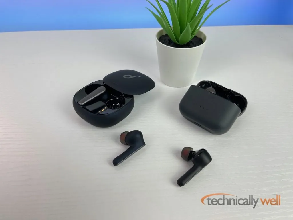 Liberty Air 2 Pro (left) and the previous gen Liberty Air 2 (right)